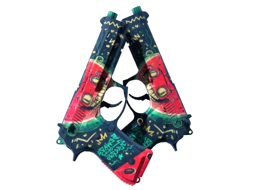 双持贝瑞塔（StatTrak&trade;） | 瓜瓜 (略有磨损)